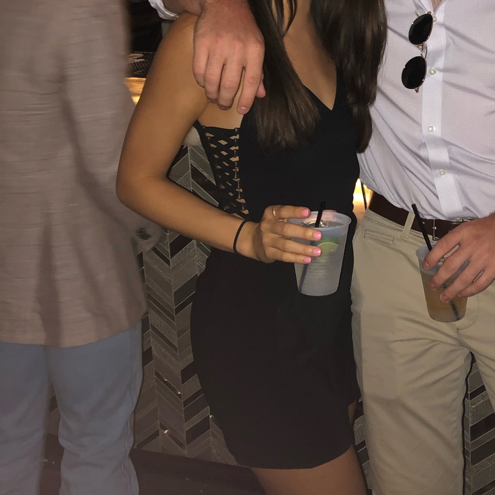 Black mini dress